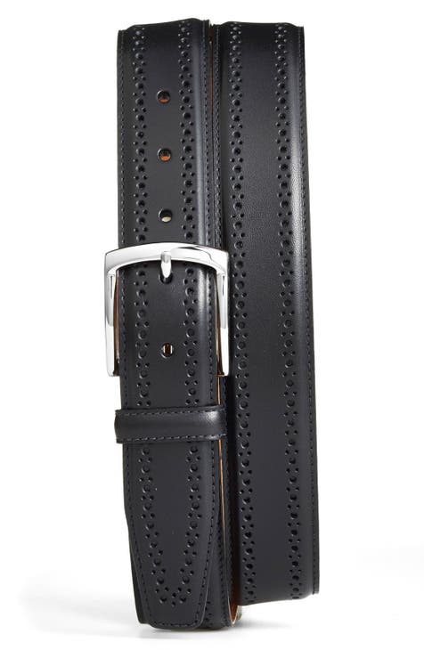 Allen Edmonds Manistee Brogued Leather Belt | Nordstrom