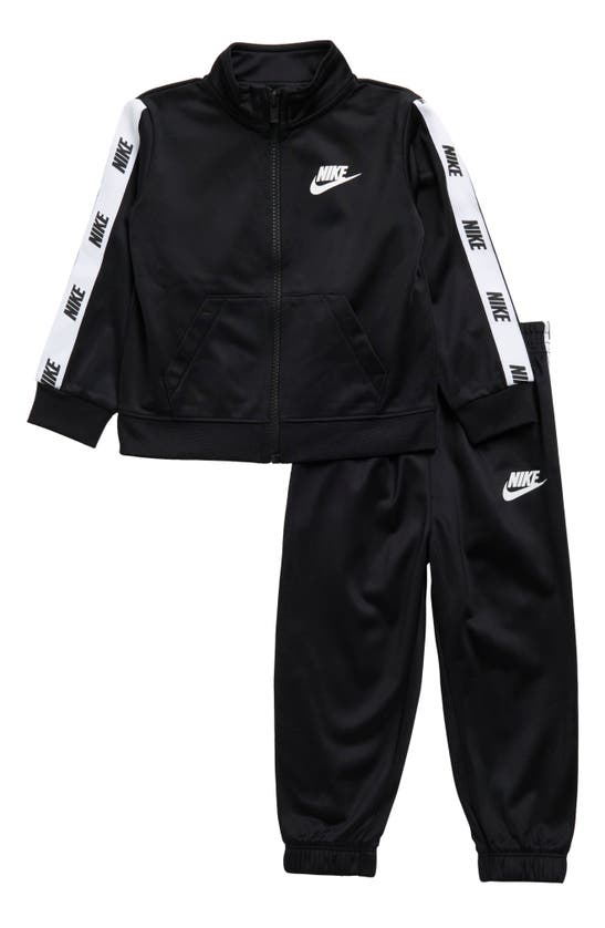 Nike Babies' 2-piece Tricot Tracksuit In Black/ White