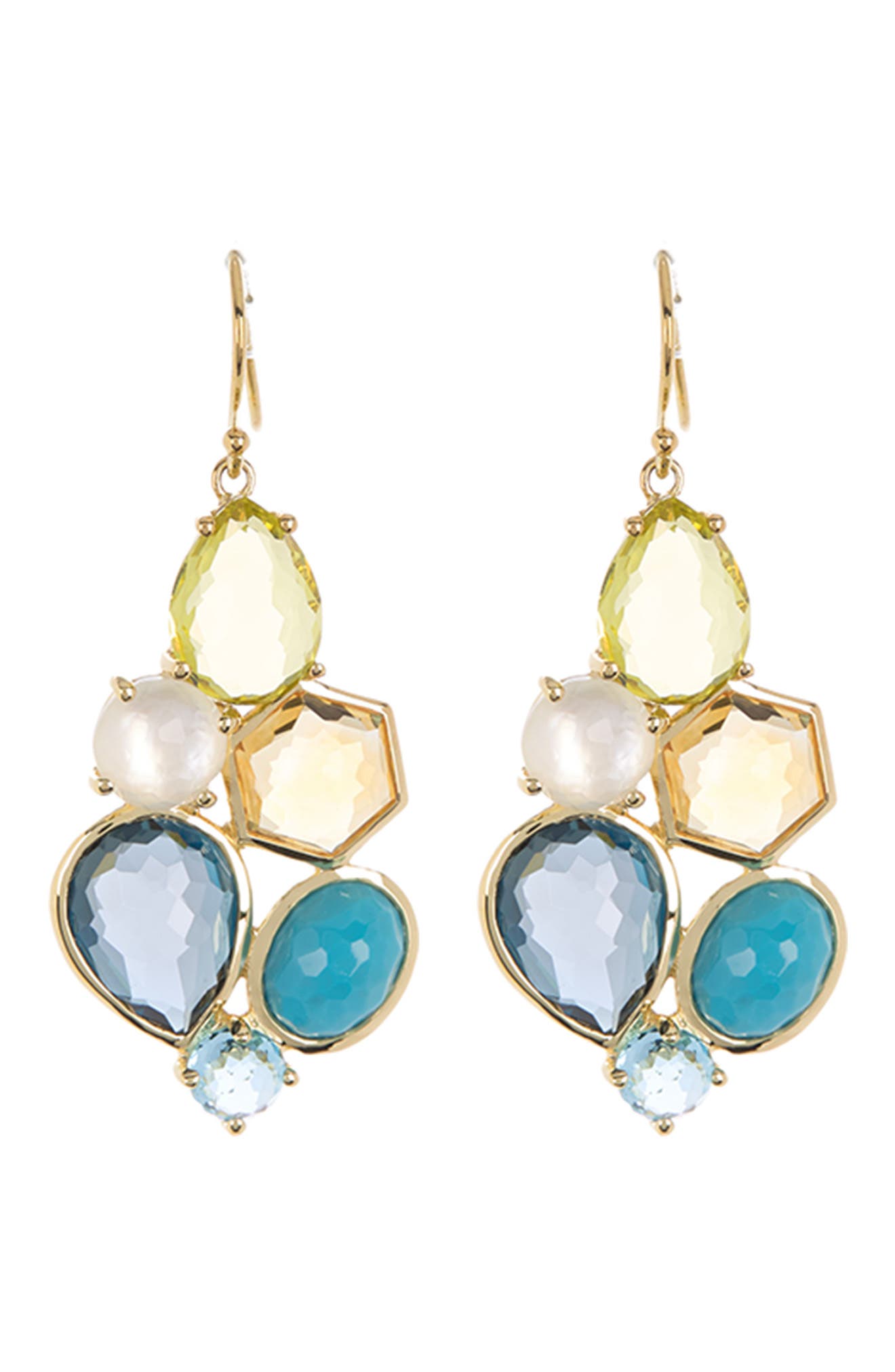 Ippolita 18k Gold Rock Candy 6-stone Cluster Earrings