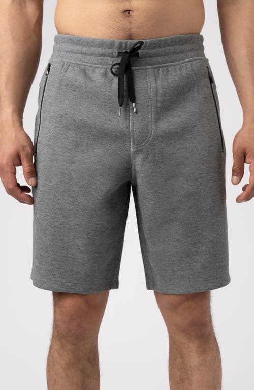 Shop 90 Degree By Reflex Hidden Zip Pocket Shorts In Heather Grey