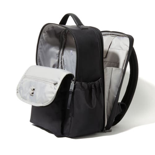 Baggallini Tribeca Expandable Laptop Backpack In Black Twill
