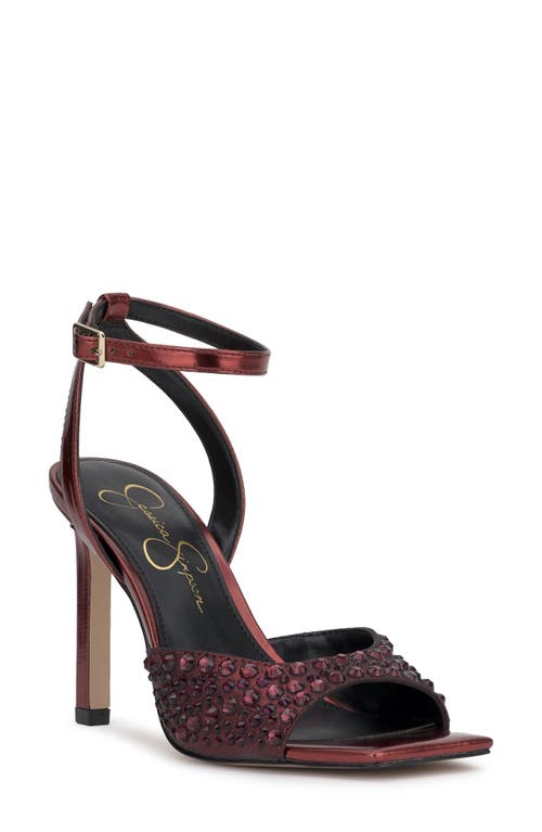 Shop Jessica Simpson Lendall Ankle Strap Sandal In Oxblood