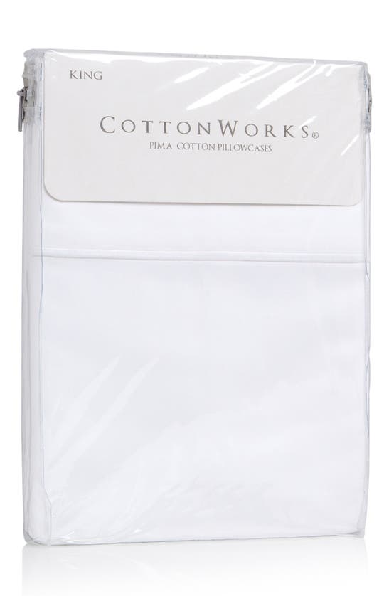 Shop Bedhog 2-piece 1000 Thread Count Pima Cotton Pillowcase Set In White