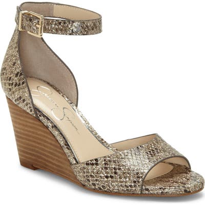 Jessica Simpson Cervena Wedge Sandal, Metallic
