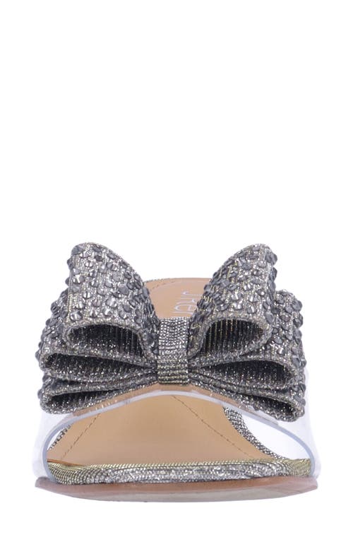 Shop J. Reneé Eris Wedge Slide Sandal In Clear/pewter