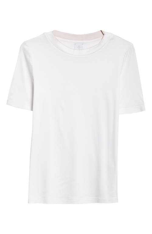 Shop Eleventy Layered Crewneck T-shirt In White