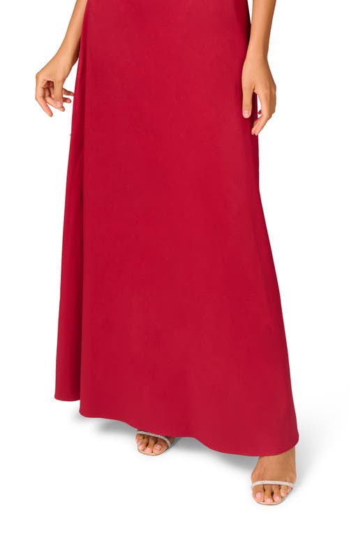 Shop Aidan Mattox By Adrianna Papell Stretch Mikado A-line Gown In Matador Red