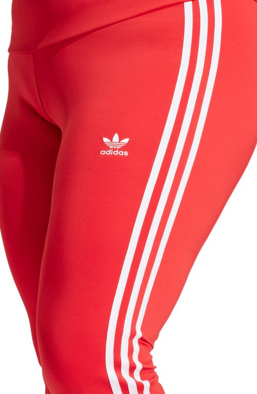 Shop Adidas Originals Adidas Adicolor Flare Leggings In Better Scarlet