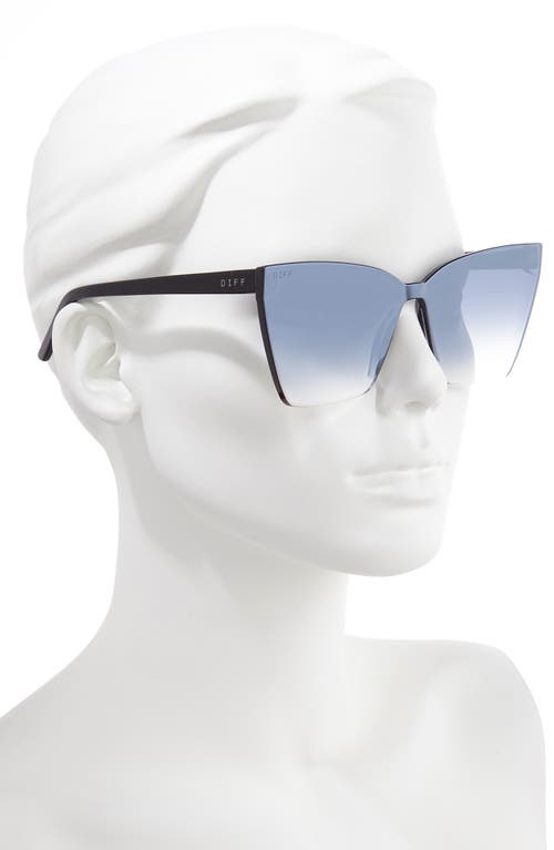 Shop Diff Goldie 65mm Oversize Cat Eye Sunglasses In Black/silver Smoke