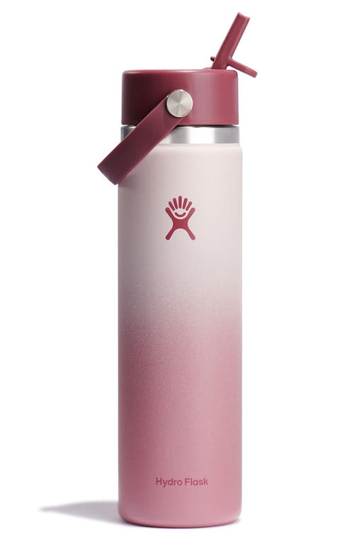 Shop Hydro Flask 24-ounce Wide Mouth Flex Straw Ombré Water Bottle In Bayberry