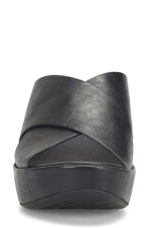 Korks Madera Wedge Sandal In Black