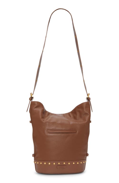 Shop Vince Camuto Jocea Leather Crossbody Bucket Bag In Brown