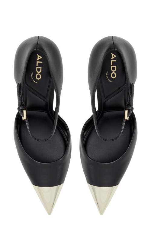 ALDO ALDO MYSHA ANKLE STRAP POINTED CAP TOE PUMP