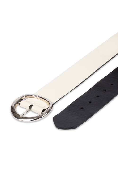 Shop Sam Edelman Reversible Belt In Bone/black