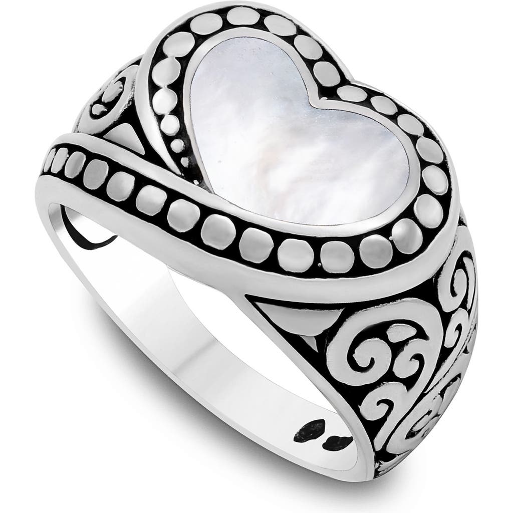Shop Samuel B. Heart Ring In Silver/white