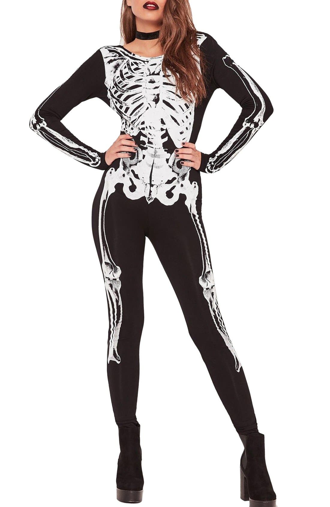 Missguided Skeleton Open Back Bodysuit Nordstrom