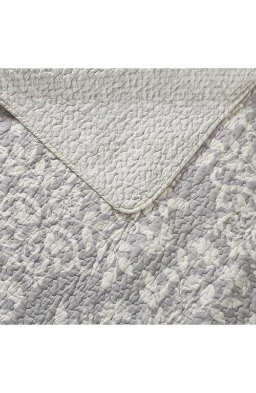 Laura Ashley Rowland Twin Quilt & Sham Set In Dove Grey