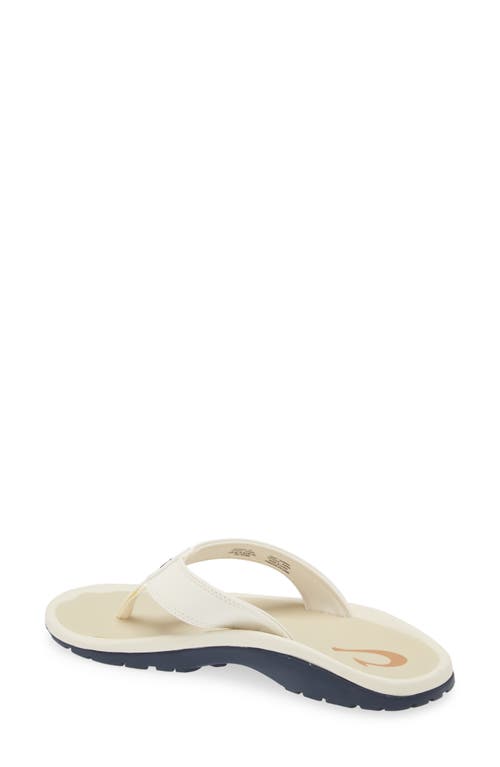 Shop Olukai Ohana Flip Flop In White Sand/deepest Depths