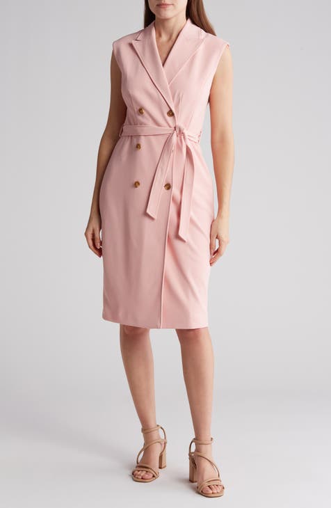 Sleeveless Double Breasted Trench Dress
