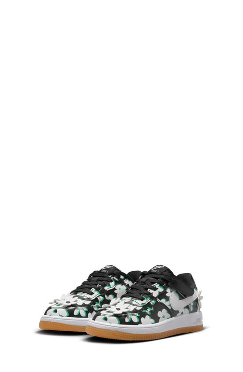 Nike Force 1 Low Easyon Lv8 Floral Sneaker In Black/white/green