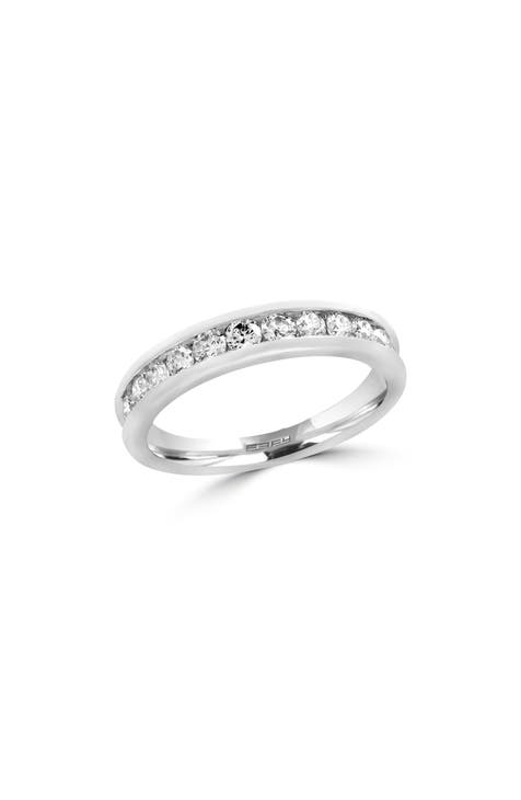 14K White Gold Diamond Band Ring - 0.49ct. - Size 7