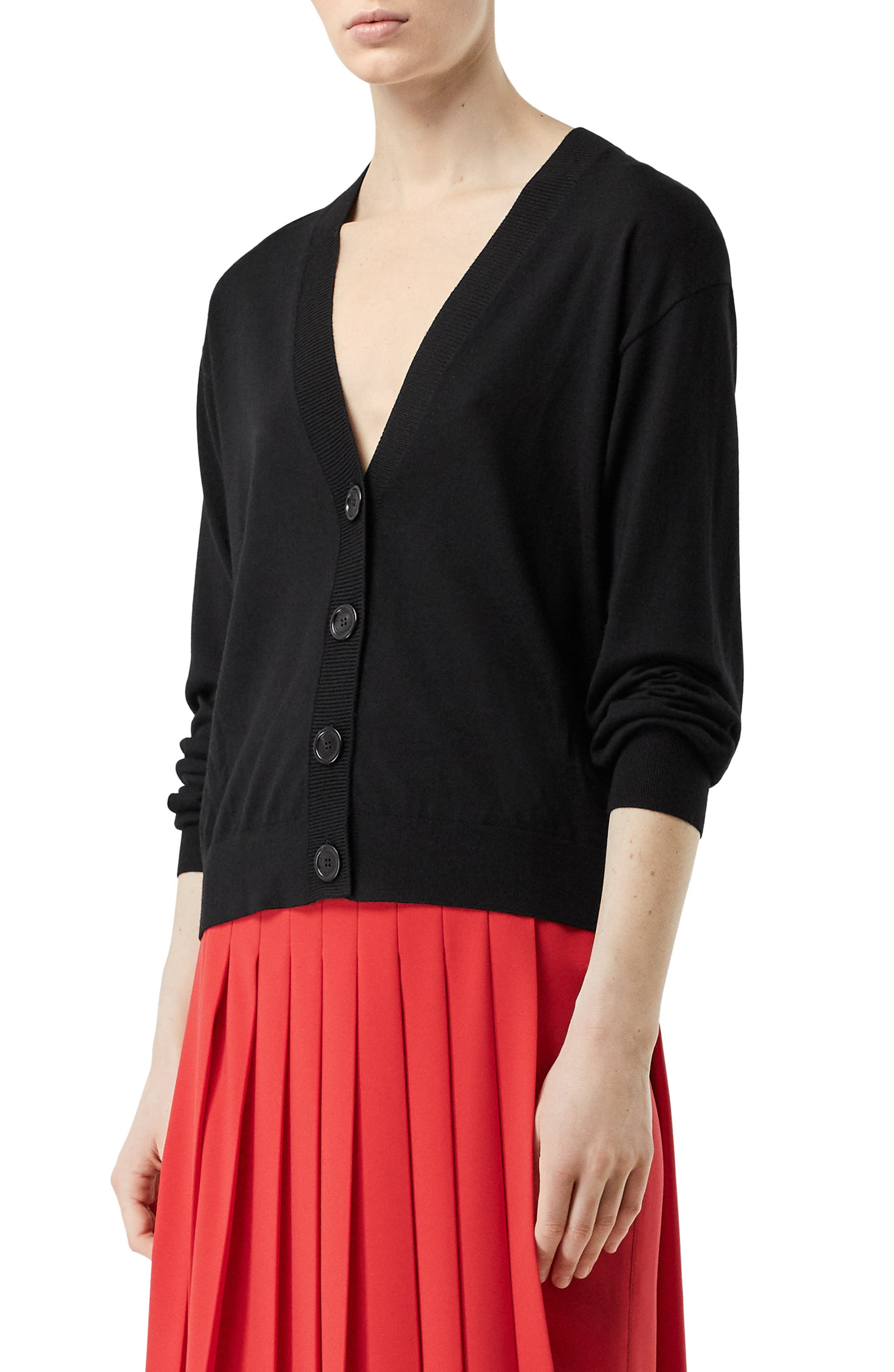 burberry wool cardigan