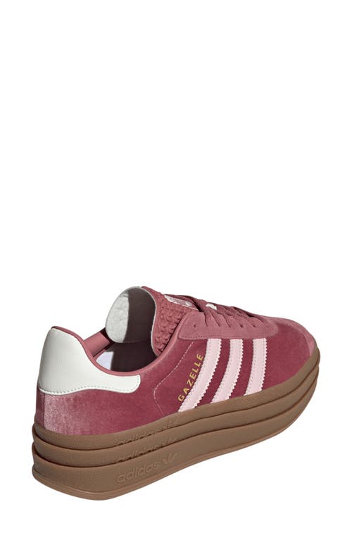 Shop Adidas Originals Adidas Gazelle Bold Platform Sneaker In Crimson/pink/off White