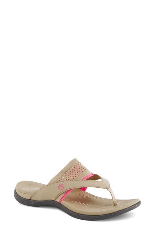 Flexus By Spring Step Portofino Mesh Flip Flop In Taupe