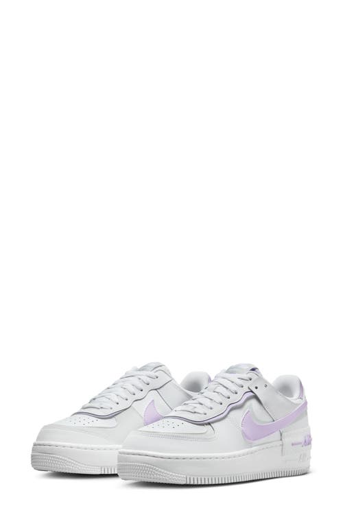 Shop Nike Air Force 1 Shadow Sneaker In White/lilac Bloom/photon