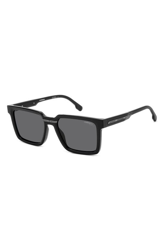 Shop Carrera Eyewear Victory 54mm Polarized Rectangular Sunglasses In Black/ Gray Polar