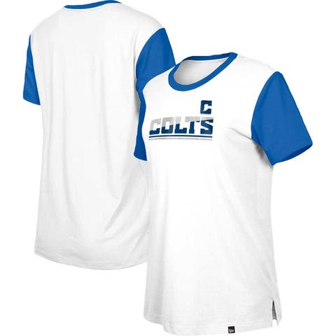 Women's New York Mets White/Royal Plus Size Colorblock T-Shirt