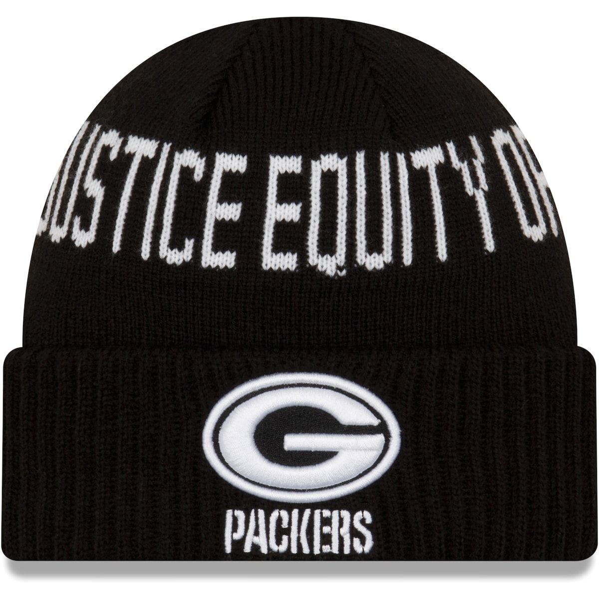 black and white packers hat