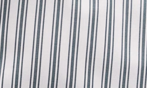 TOPMAN TOPMAN OVERSIZE STRIPE COTTON HERRINGBONE BUTTON-UP SHIRT 