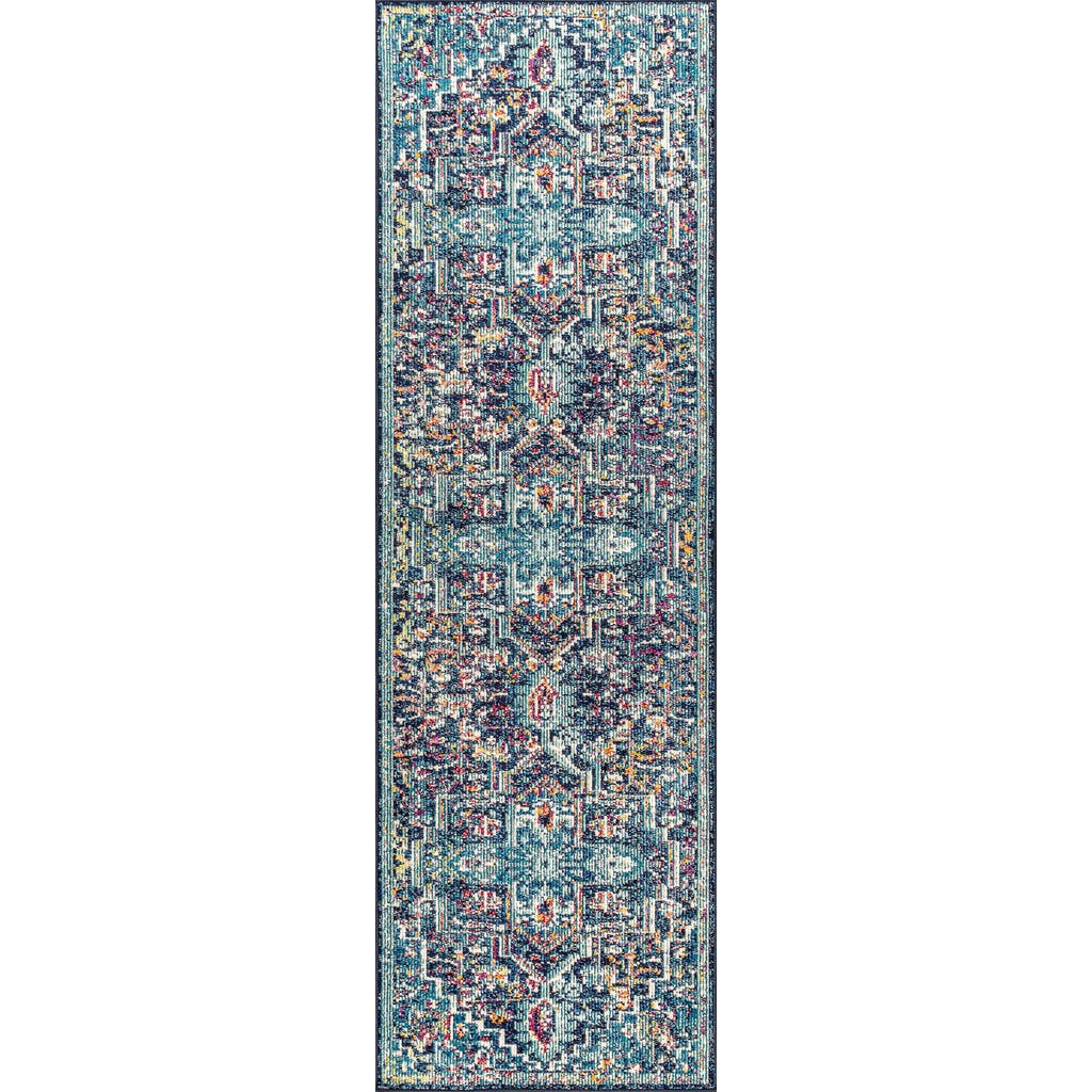 Jonathan Y Zafra Vintage Medallion Peacock Area Rug In Peacock Blue/navy