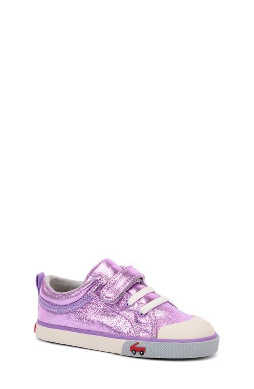 See Kai Run Kristin Embroidered Sneaker Purple Shimmer at Nordstrom, M