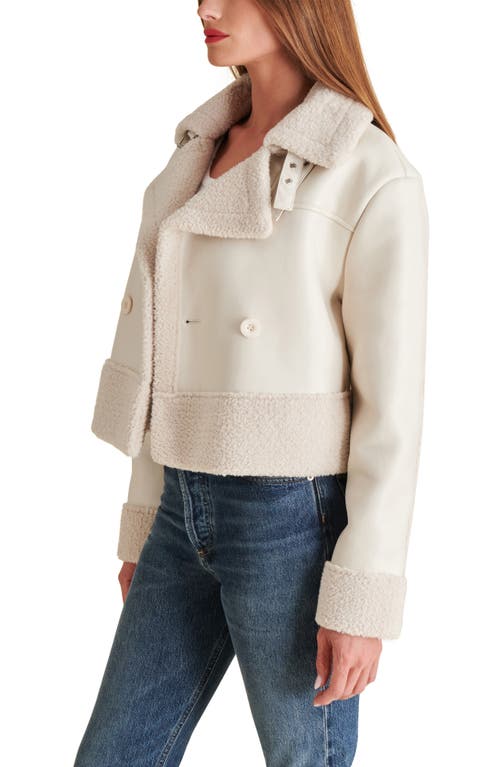 STEVE MADDEN STEVE MADDEN ATHEN FAUX SHEARLING AVIATOR JACKET 