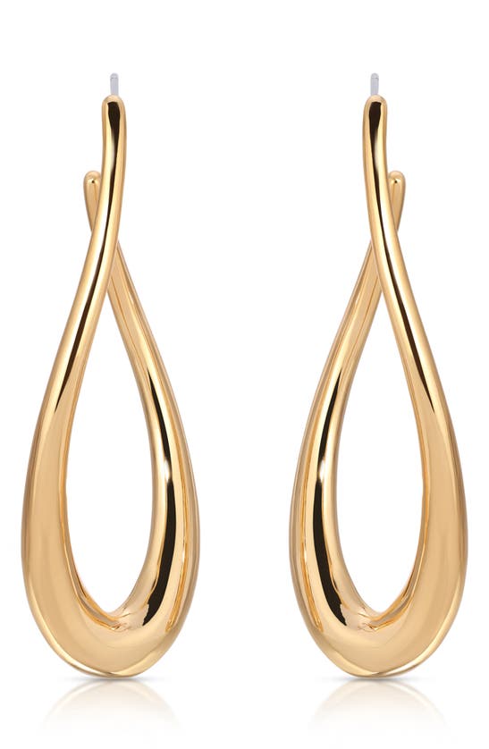 Shop Ettika Curvacious Oval Hoop Earrings In Gold