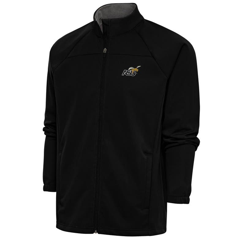 Shop Antigua Black Alabama State Hornets Links Full-zip Golf Jacket