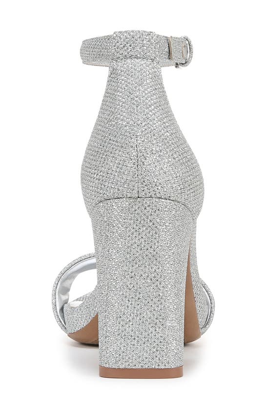 Shop Naturalizer Joy Ankle Strap Sandal In Silver Fab Fabric