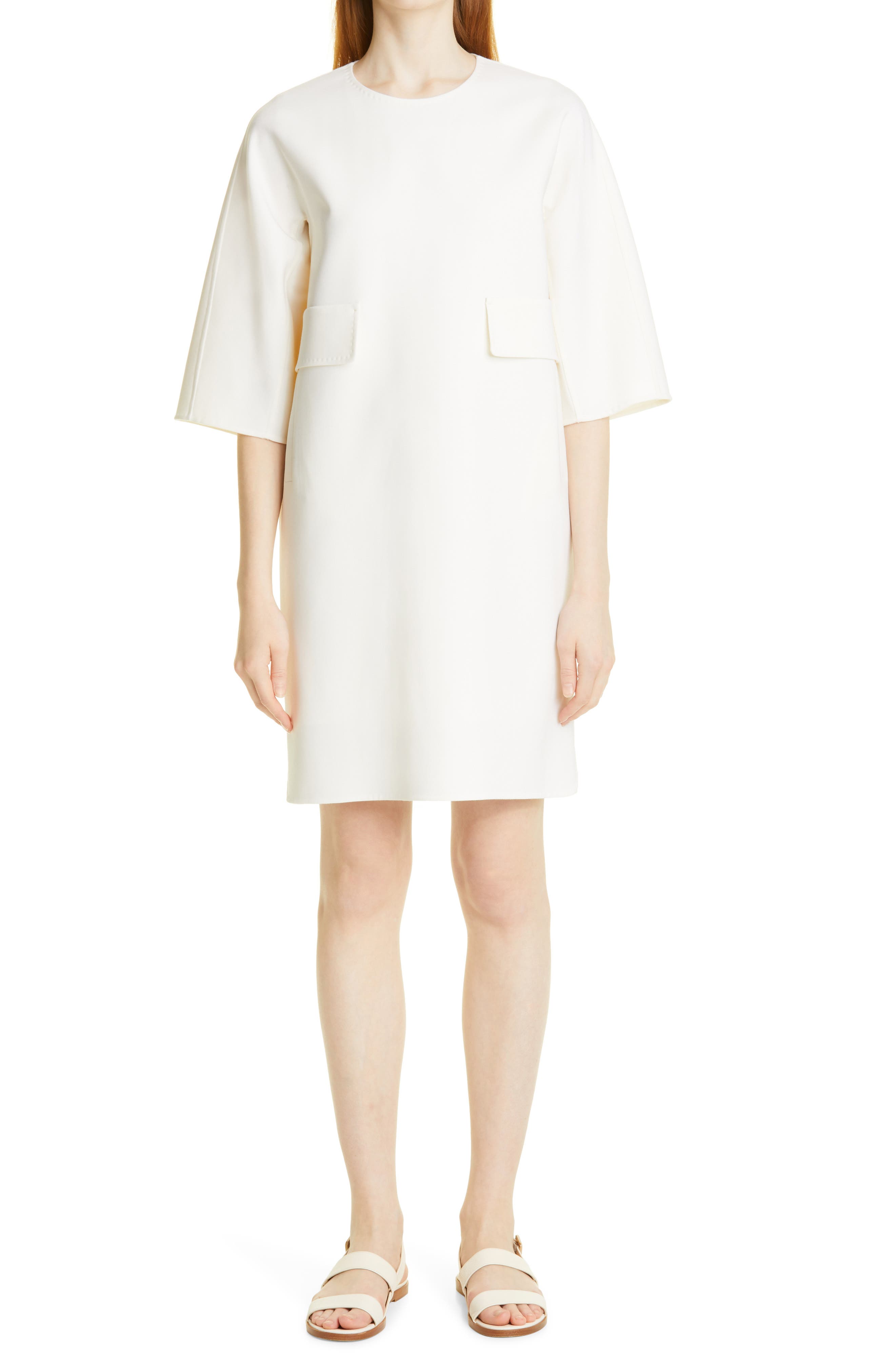 front pocket shift dress