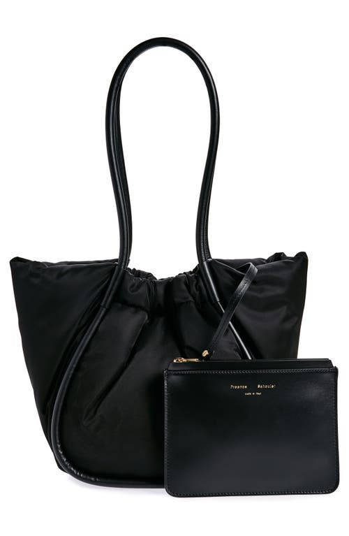 Shop Proenza Schouler Large Ruched Nylon Tote In Black