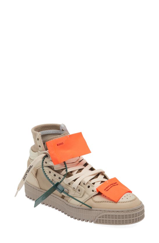 Off-white 3.0 Off Court High-top Sneakers In Beige