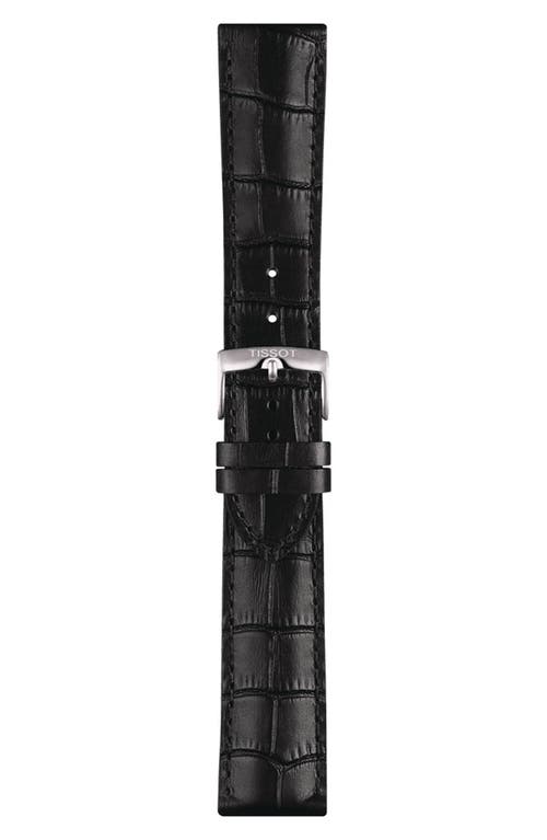 Tissot 22mm Leather Watchband in Black