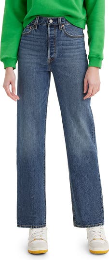 Levi's Women's Premium Ribcage Straight Ankle Jeans, Dark Indigo Worn in,  24 at  Women's Jeans store