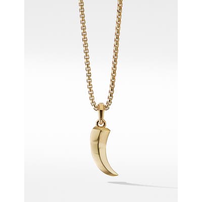 David Yurman Roman Claw 18K Gold Amulet