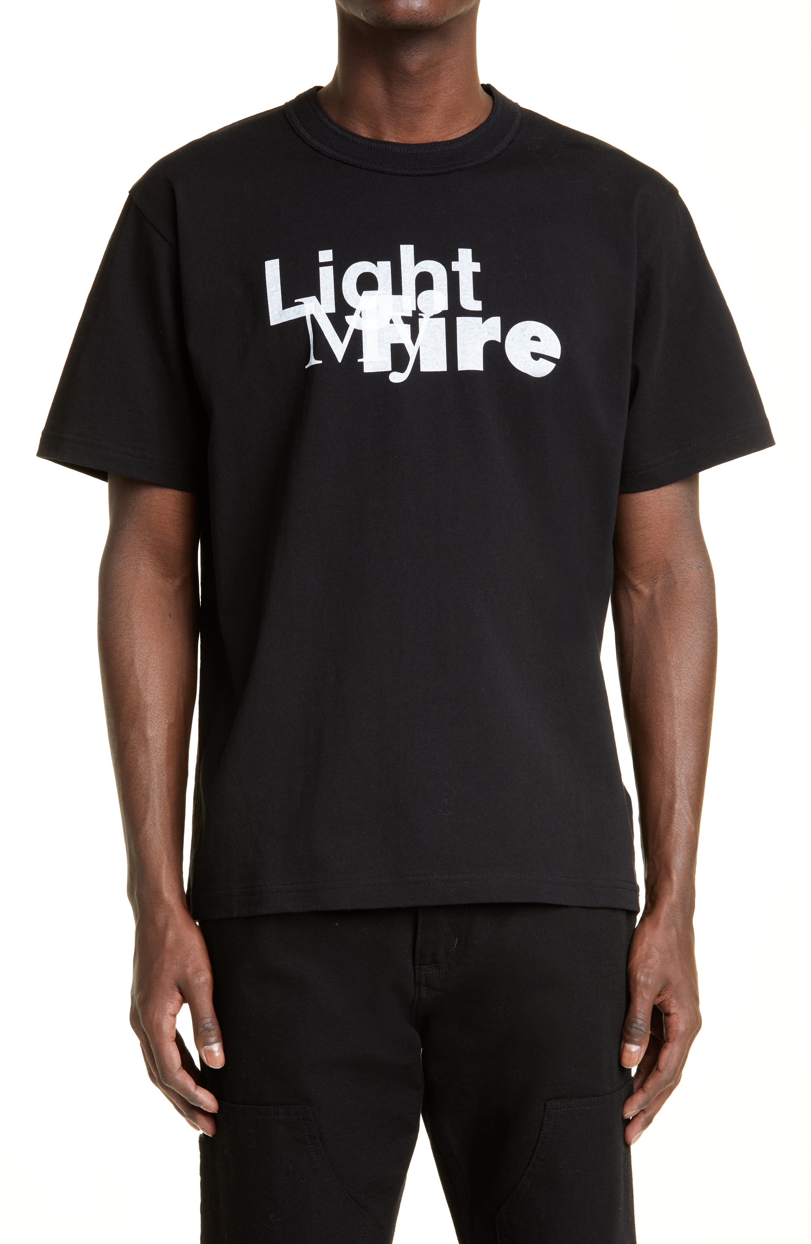 Sacai Light My Fire Graphic Tee in Black at Nordstrom, Size 1