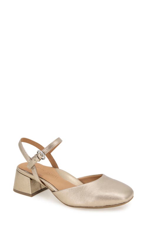Gentle Souls By Kenneth Cole Womens Buckle Leather Slingback Heels In Gravel Leather