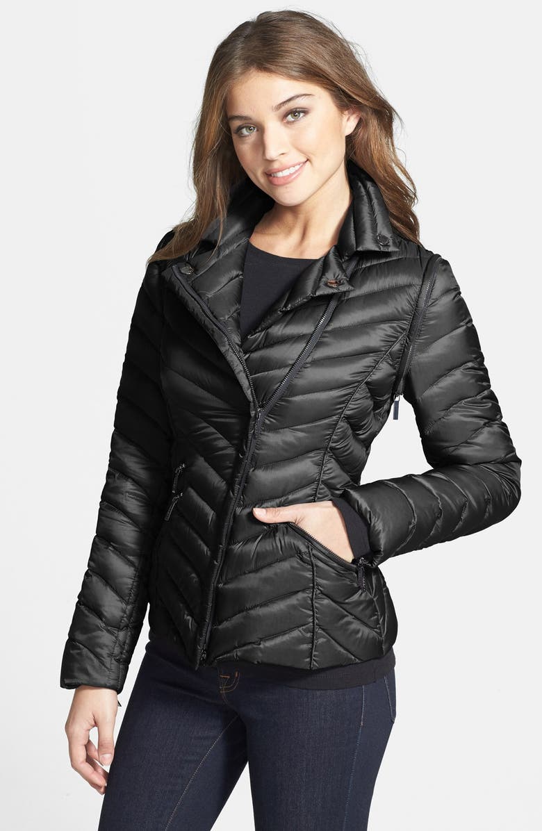 Laundry by Shelli Segal Convertible Down Moto Jacket | Nordstrom