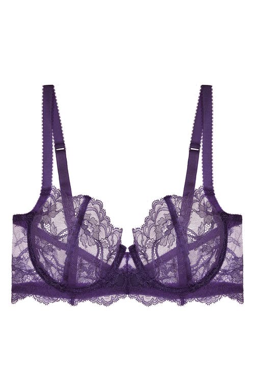 Journelle Anais Low Balconette Lace Underwire Bra In Violette