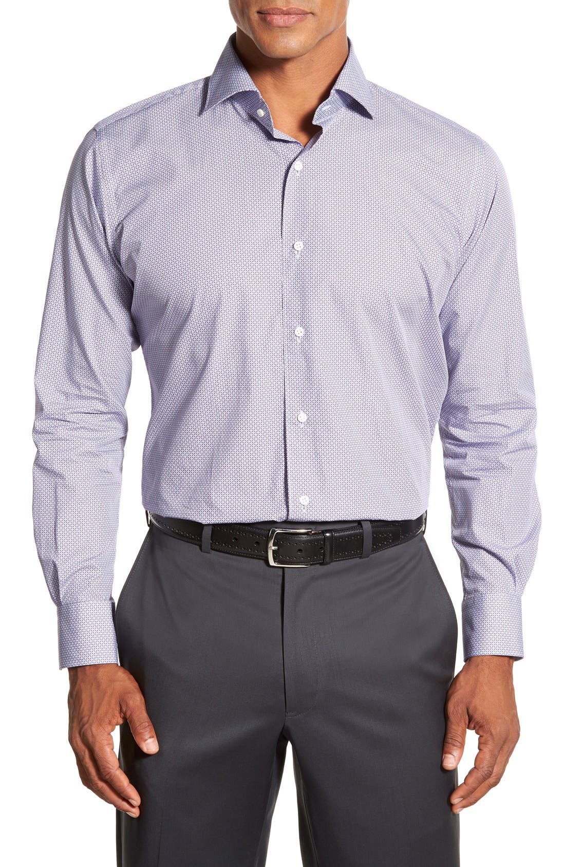 Peter Millar Geometric Print Trim Fit Sport Shirt Nordstrom